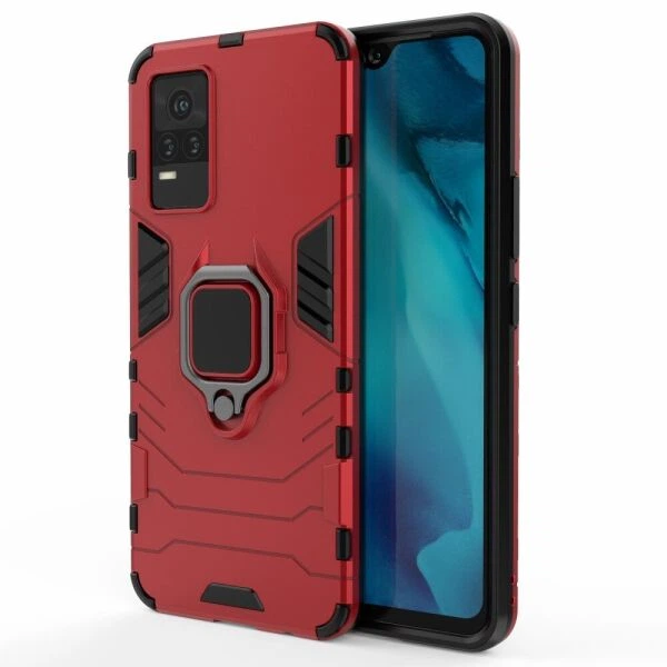 Защитный чехол Deexe Hybrid Case для VIVO V21e - Red - Фото 2 Защитный чехол Deexe Hybrid Case для VIVO V21e - Red - изображение 2