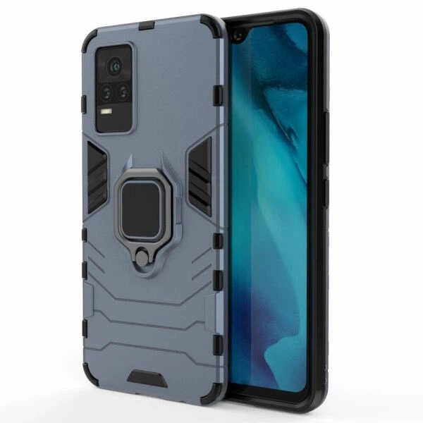 Защитный чехол Deexe Hybrid Case для VIVO V21e - Blue - Фото 2 Защитный чехол Deexe Hybrid Case для VIVO V21e - Blue - изображение 2