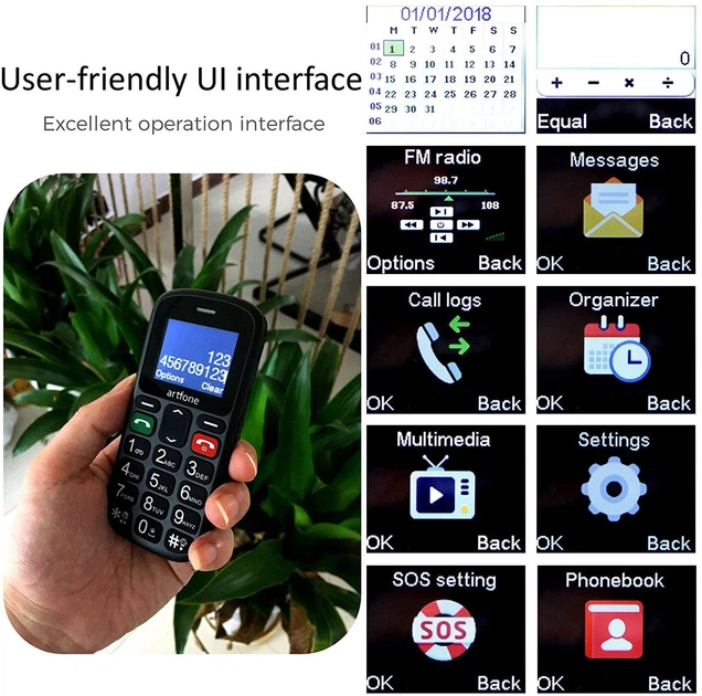 Мобільний телефон Artfone CS181 з кнопкою SOS - зображення 6