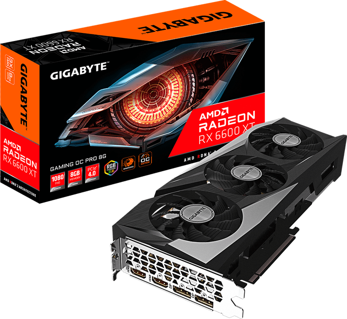 Видеокарта Gigabyte PCI-Ex Radeon RX 6600 XT Gaming OC PRO 8GB Видеокарта Gigabyte PCI-Ex Radeon RX 6600 XT Gaming OC PRO 8GB
