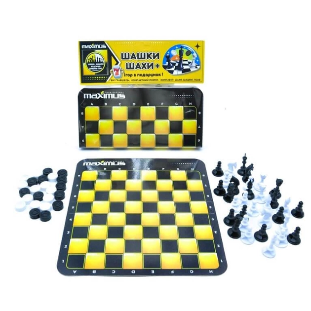 Ігровий набір шахи та шашки 5446 Maximus (5446) – фото, відгуки .