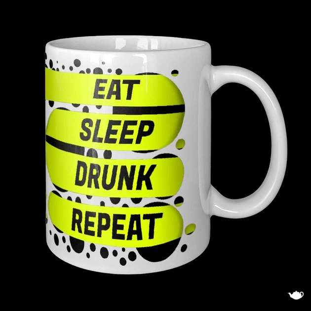 Кружка Chainik-Rassela с Принтом Подарок Парню Eat Sleep Drunk Repeat 320Мл - изображение 3