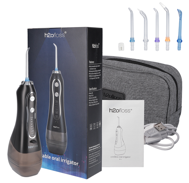 Іригатор H2ofloss Travel Kit HF-6 Black - зображення 1