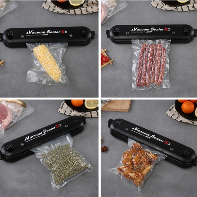 Вакууматор бытовой Vacuum Sealer вакуумный упаковщик черный - изображение 8