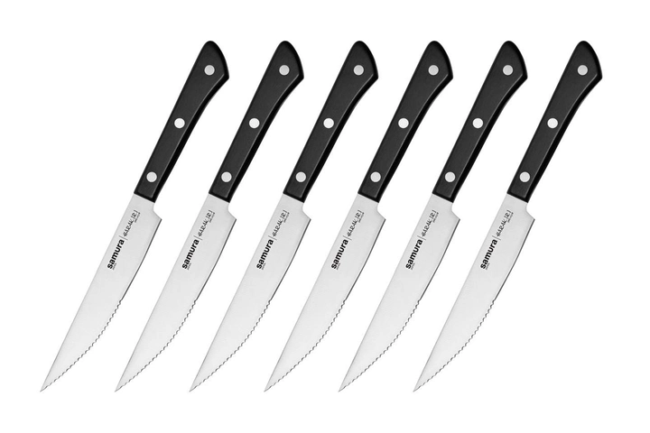 Набор Samura Harakiri из 6-ти кухонных ножей для стейка (SHR-0260B .