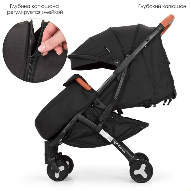 Прогулочная коляска El Camino Yoga II M 3910-1 Black (M 3910) - изображение 4