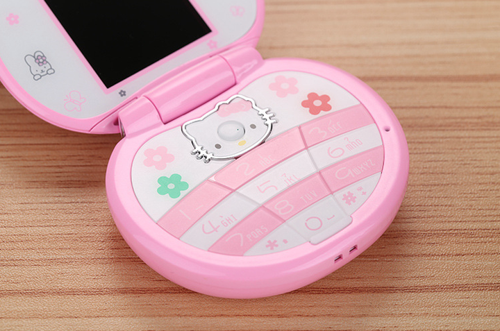 Детский мини мобильный телефон Hello Kitty T99 Mini Розовый (MM1044) - изображение 5