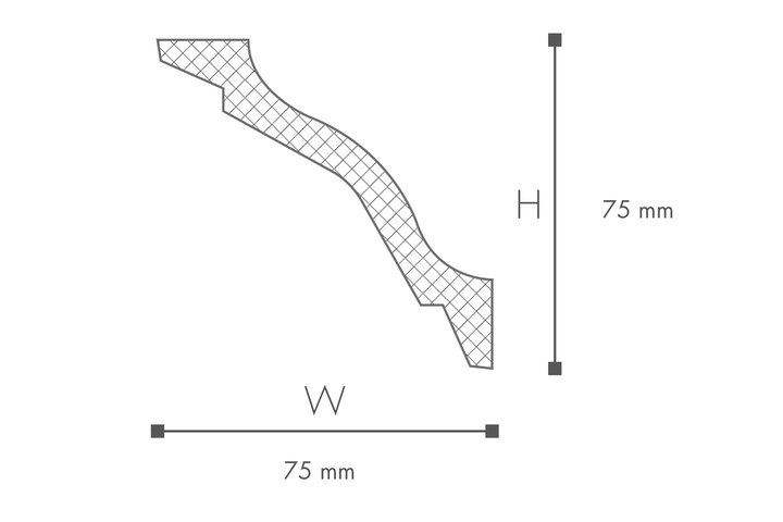 Карниз NMC Wallstyl WT26 (75x75)мм - изображение 2