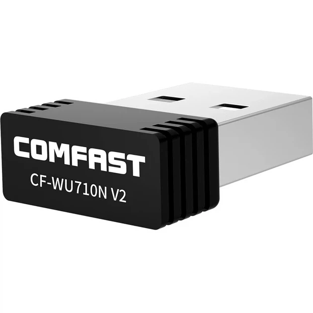 USB WIFI адаптер Comfast cf-wu710n v2 міні на чіпі Ralink MTK 7601 для ТВ приставки, ПК Comfast (692542471) - зображення 5