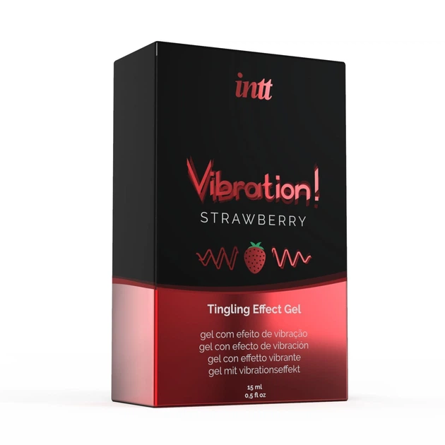 Рідкий вібратор Intt Vibration Strawberry (15 мл) зі смаком полуниці - Фото 2 Рідкий вібратор Intt Vibration Strawberry (15 мл) зі смаком полуниці - зображення 2