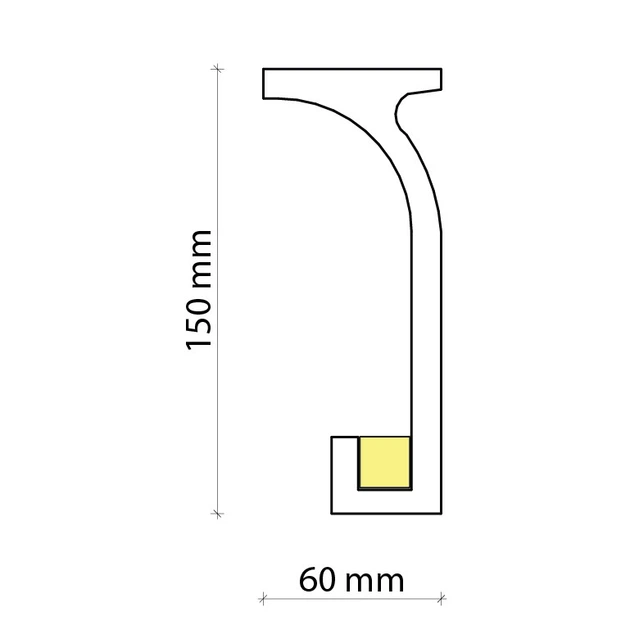 Карниз Tesori KF803 (150x60)мм - Фото 2 Карниз Tesori KF803 (150x60)мм - изображение 2