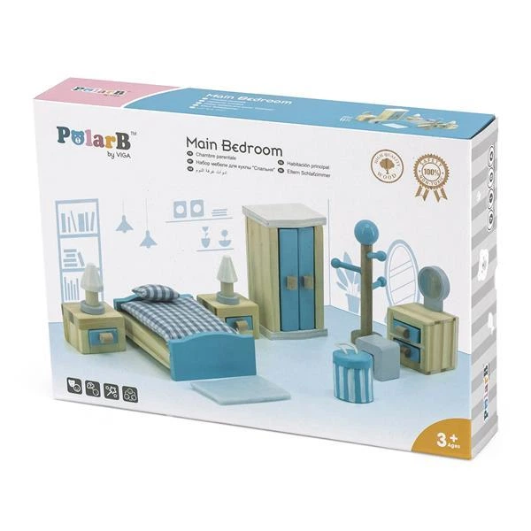 Деревянная мебель для кукол Viga Toys PolarB Спальня (44035) - изображение 5
