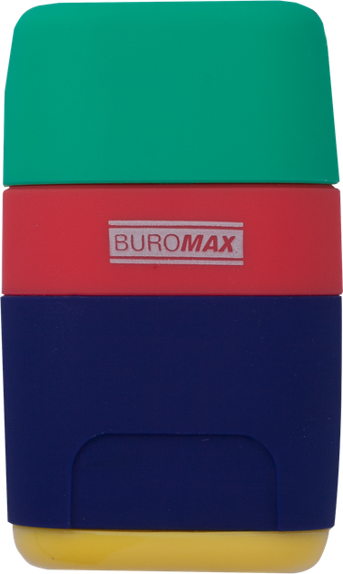 Ластик + точилка Buromax Rubber Touch с контейнером 2 отверстия (BM.4771-1) - изображение 3