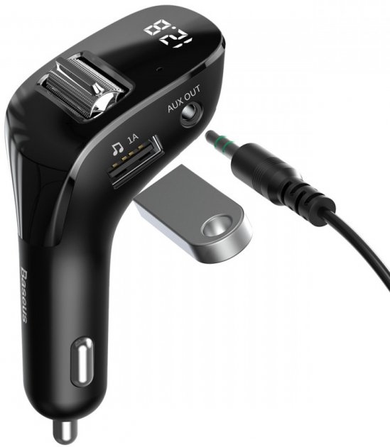 ФМ модулятор Baseus Streamer F40 Bluetooth FM Launcher, вольтметр, зарядка и Bluetooth (CCF40-01) - изображение 2