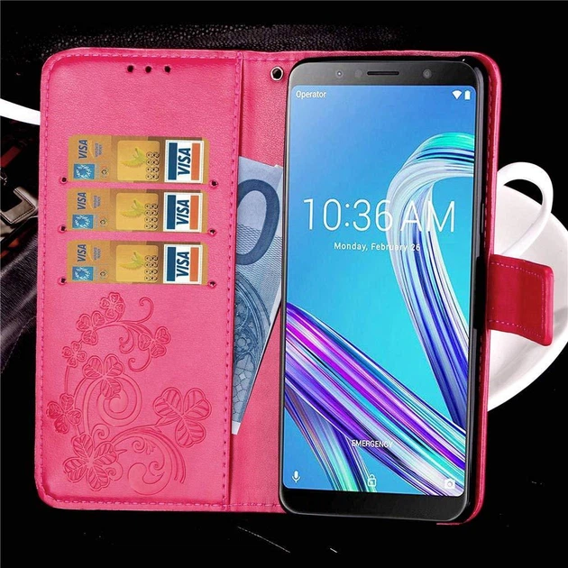 Чохол Clover для Asus Zenfone Max Pro (M1) / ZB601KL / ZB602KL / x00td Книжка шкіра PU малиновий Без бренду - зображення 7