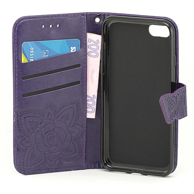 Чохол Butterfly для iPhone 6 Plus / 6s Plus Книжка шкіра PU фіолетовий Без бренду - зображення 8