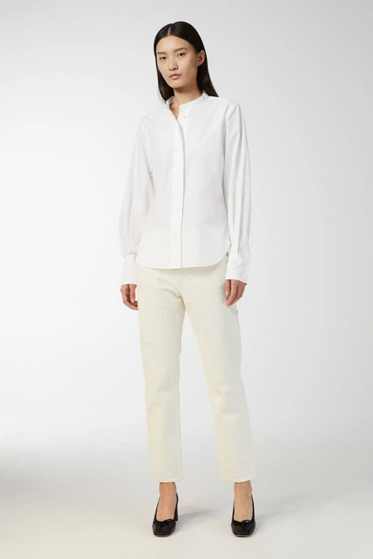 ARKET Banded Collar Poplin Shirt 38 