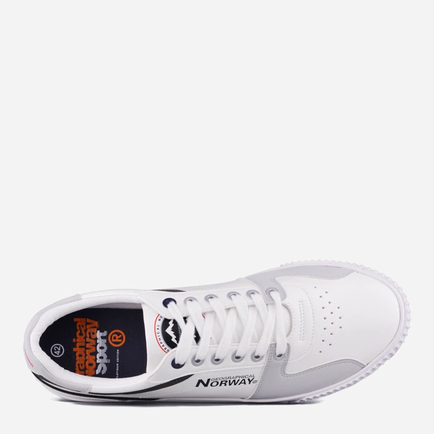 Чоловічі кеди низькі Geographical Norway GNM21103-17 43 White (8445377017152) - зображення 4