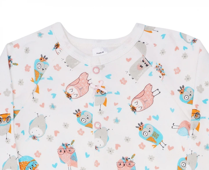 Чоловічок Софія Owls (Сови) 69-74 см Молочний з принтом 3001 - зображення 3