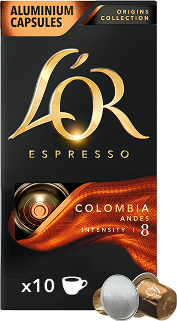 Акція на Кава в капсулах L'OR Espresso Colombia 10 шт. сумісні з Nespresso 100% Арабіка від Rozetka