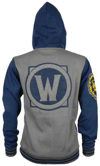 Толстовка JINX World of Warcraft Hoodie - Alliance Varsity Dark Grey/Navy, M 
