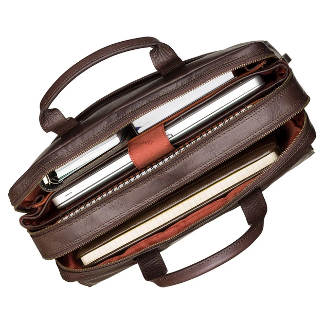 Коричневый кожаный портфель для мужчин Visconti ML24 BRN - Фото 5 Коричневый кожаный портфель для мужчин Visconti ML24 BRN - изображение 5