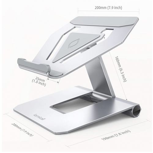 Подставка Lamicall Laptop Stand Adjustable Notebook Riser Silver - изображение 5