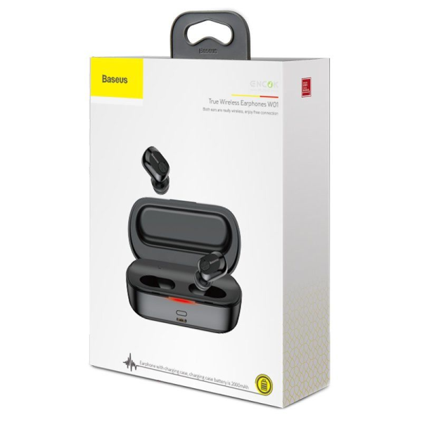 Bluetooth наушники Baseus W1 Encok TWS Black - Фото 2 Bluetooth наушники Baseus W1 Encok TWS Black - изображение 2
