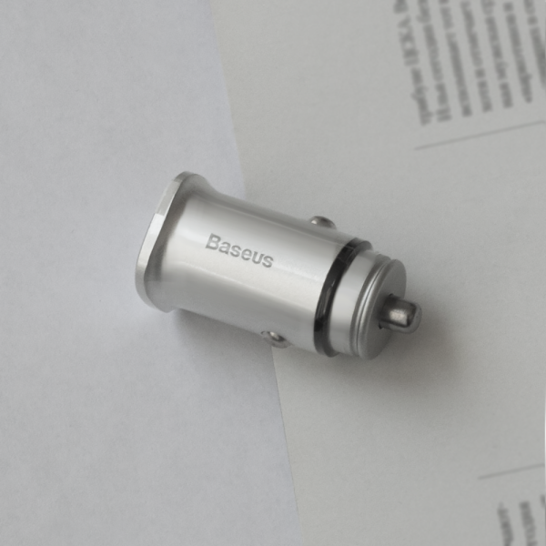АЗУ QC 4.0 Baseus Square Metal (30W / PD3.0) / 1USB+1Type-C Silver - Фото 4 АЗУ QC 4.0 Baseus Square Metal (30W / PD3.0) / 1USB+1Type-C Silver - изображение 4