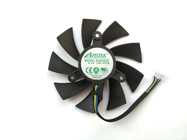 Вентилятор Apistek для видеокарты Zotac GA92S2U (GA92A2H GA92S2H) (№171) - Фото 2 Вентилятор Apistek для видеокарты Zotac GA92S2U (GA92A2H GA92S2H) (№171) - изображение 2