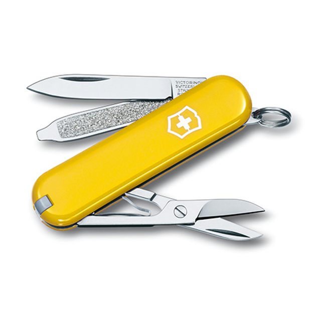 Складной нож Victorinox CLASSIC SD 58мм/1сл/7функ/желт /ножн Vx06223.8 - зображення 1