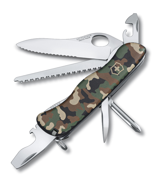 Складаний ніж Victorinox TRAILMASTER 111мм/12функ/камуфляж.мат /одноруч/хвиль/lock/викрут/пила Vx08463.MW94 - зображення 1