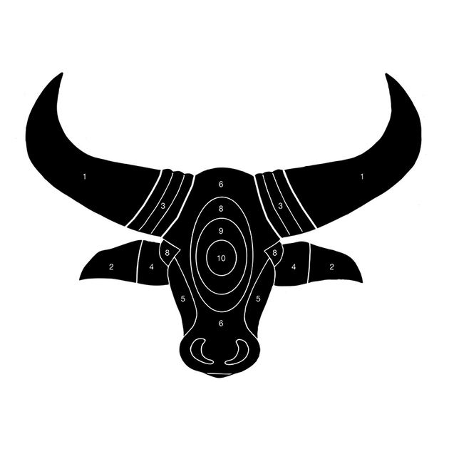 Мішень одноколірна Голова буйвола (А4) - зображення 1