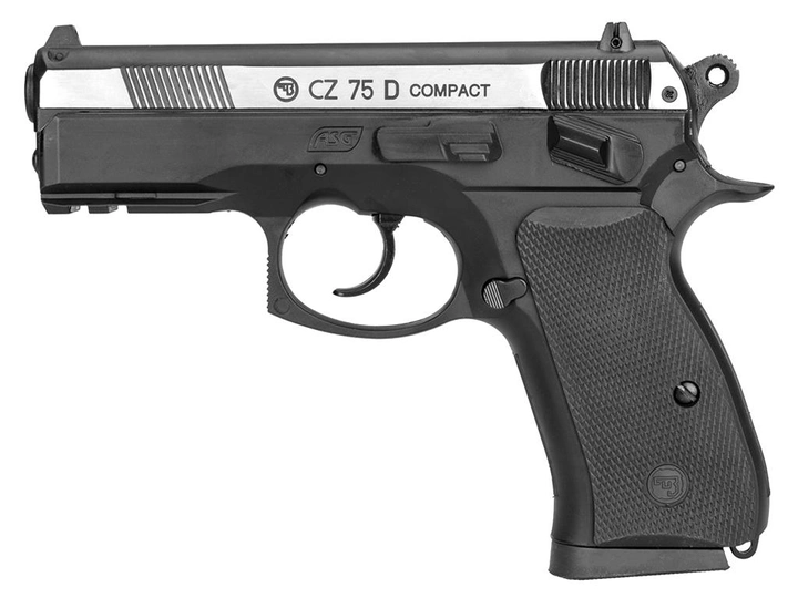 Пистолет пневматический ASG CZ 75D Compact. Корпус - металл. 23702521 - изображение 1
