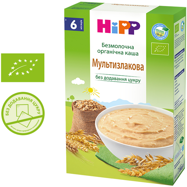 Органічна безмолочна каша HiPP Мультизлакова 200 г (9062300139768) - зображення 3