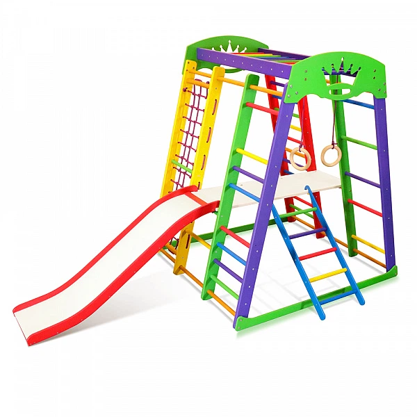 Детский спортивный игровой комплекс Baby Sport SB Акварелька Дерево 132х124х150 см (Plus 2) - изображение 3