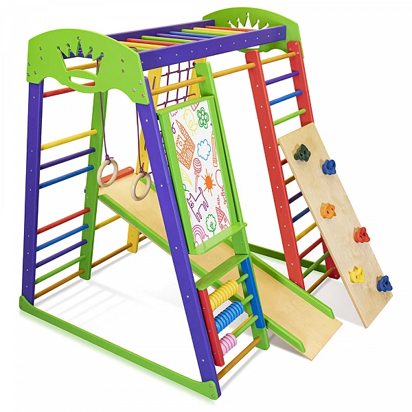 Детский спортивный игровой комплекс Baby Sport SB Акварелька Разноцветный 132х124х150 см (1) - Фото 2 Детский спортивный игровой комплекс Baby Sport SB Акварелька Разноцветный 132х124х150 см (1) - изображение 2