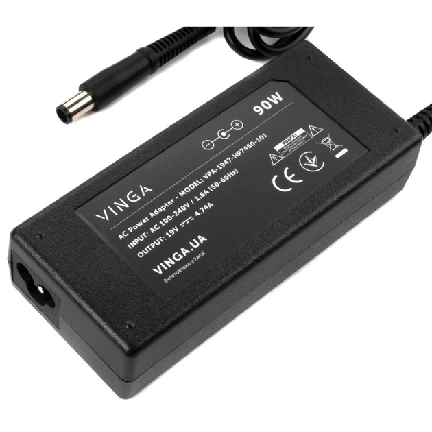 Блок питания к ноутбуку Vinga HP 90W 19V 4.74A 7.4*5.0 (VPA-1947-HP7450-101) - Фото 3 Блок питания к ноутбуку Vinga HP 90W 19V 4.74A 7.4*5.0 (VPA-1947-HP7450-101) - изображение 3
