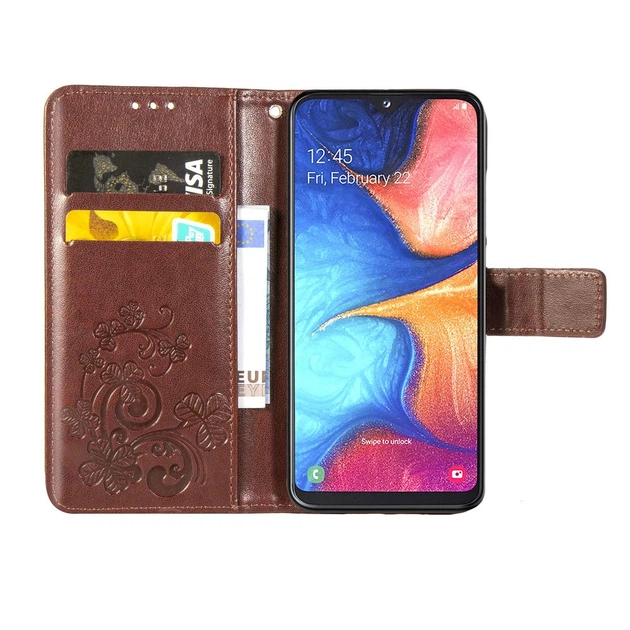 Чохол Clover для Samsung A10s 2019 / A107F книжка шкіра PU коричневий Без бренду - Фото 4 Чохол Clover для Samsung A10s 2019 / A107F книжка шкіра PU коричневий Без бренду - зображення 4