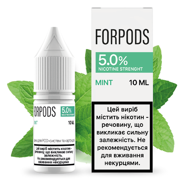 Рідина для POD систем FORPODS Mint 50 мг 10 мл (М'ята) (FP-MI-50-10) - зображення 1