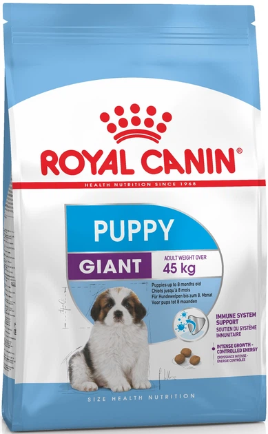 Сухой корм Royal Canin Giant Puppy корм для щенков гигантских пород до 8 мес 15 кг (3182550707046) - Фото 1 Сухой корм Royal Canin Giant Puppy корм для щенков гигантских пород до 8 мес 15 кг (3182550707046) - изображение 1