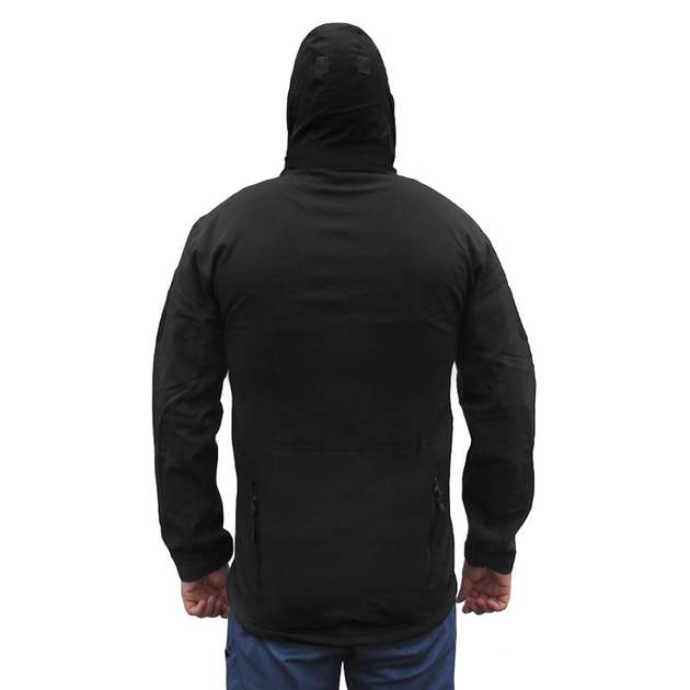 Тактическая куртка Soft Shell Lesko A001 Black L ветровка для мужчин с карманами водонепроницаемая (SKU_4255-12392) - изображение 2