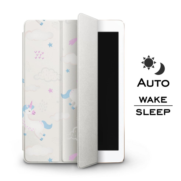 Чехол книжка, обложка для Apple iPad (Летающий единорог) модели Air 9.7 ...