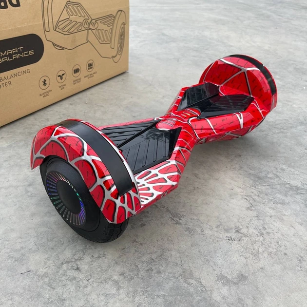Гироборд Smart Balance 8 дюймов" PRO 2021 Spider Man АКБ Samsung 4400mAh / 800Вт Bluetooth-колонка и LED — подсветка колес - Фото 3 Гироборд Smart Balance 8 дюймов" PRO 2021 Spider Man АКБ Samsung 4400mAh / 800Вт Bluetooth-колонка и LED — подсветка колес - изображение 3