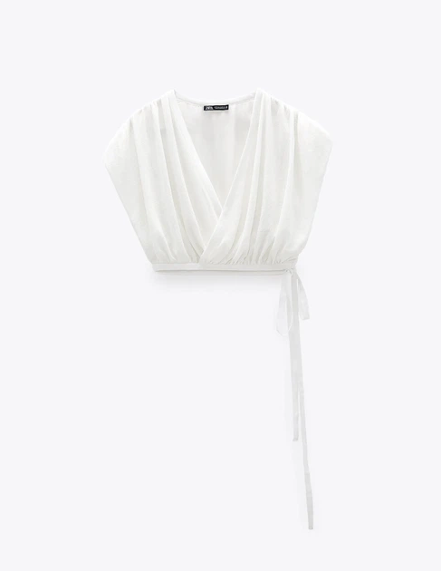 Топ Zara Ж1069236 (5644/683/251А) колір білий L - Фото 1 Топ Zara Ж1069236 (5644/683/251А) колір білий L - изображение 1