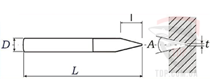 Конический гравер D6 L46 h3 Тип 2 (G6463-2) - изображение 2