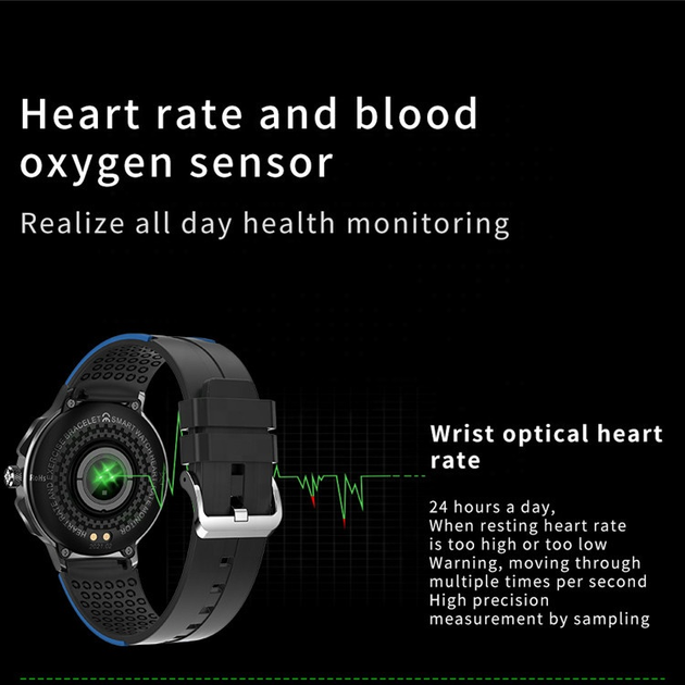 Спортивные Смарт-часы Smart watch E15 Gray магнитная зарядка Bluetooth 5.0 измерение ЭКГ, кислород в крови и давление - изображение 3