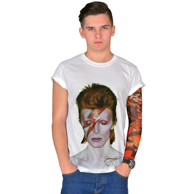 Футболка Fanbolka David Bowie Дэвид Боуи 3XL Белая (016WHM3XL ...