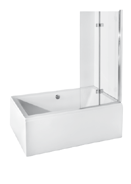 Шторка для ванн PRESTIGIO 80x150 BESCO двухстворчатая - Фото 1 Шторка для ванн PRESTIGIO 80x150 BESCO двухстворчатая - изображение 1