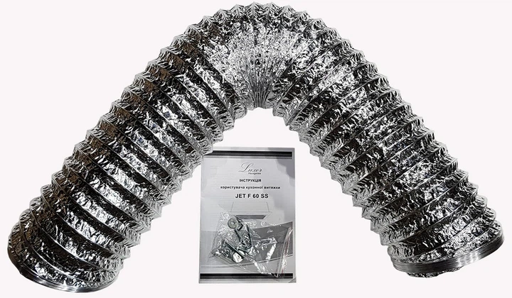 Вытяжка Luxor Jet F 60 BK 1450 m3 Mechanic Prof LED + гофро труба в комплекте черный - изображение 11